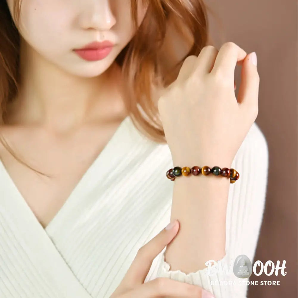 Buddha Stones Natural Tiger Eye Positive Protection Bracelet - BWOOOH - Bracelet