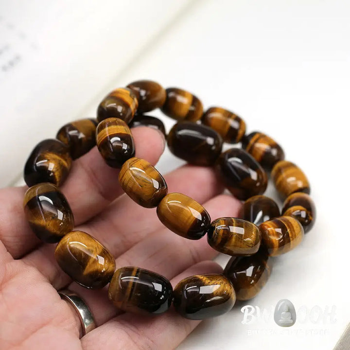 BWOOOH Natural Tiger Eye Stone Integrity Willpower Bracelet | natural stone spiritual bracelet for healing and mindful living