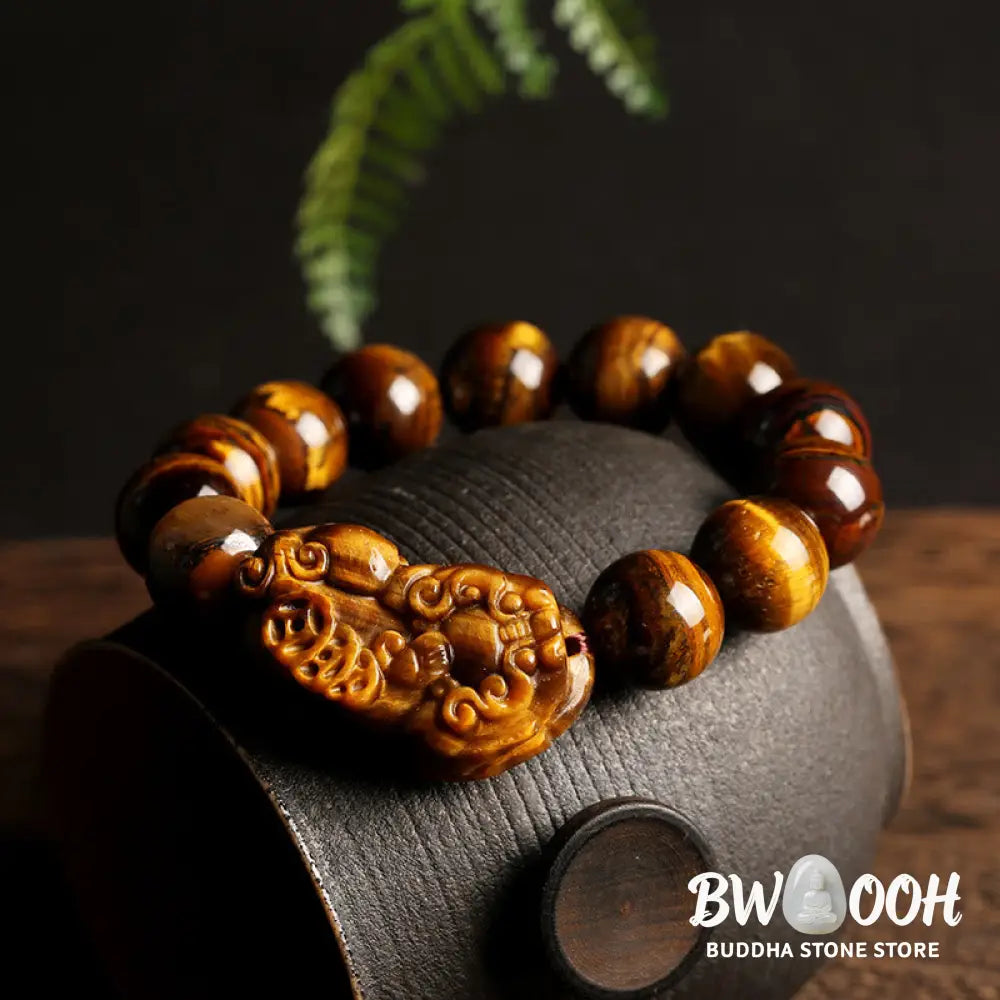 Buddha Stones Natural Tiger Eye Wealth Bracelet - BWOOOH - Bracelet