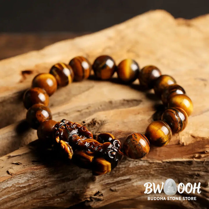 Buddha Stones Natural Tiger Eye Wealth Bracelet - BWOOOH - Bracelet