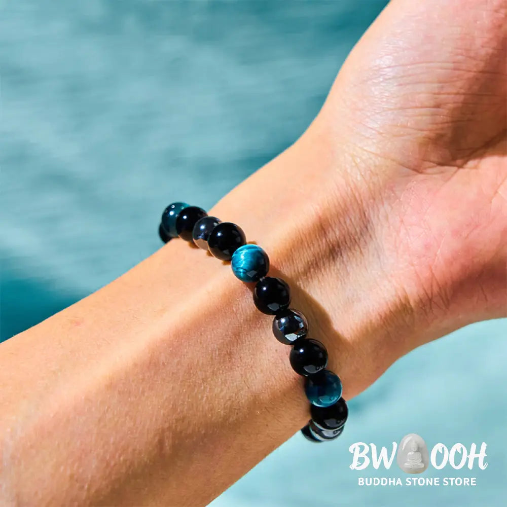 Buddha Stones Natural Tiger’s Eye Obsidian Hematite Positive Powerful Bracelet - BWOOOH - Bracelet