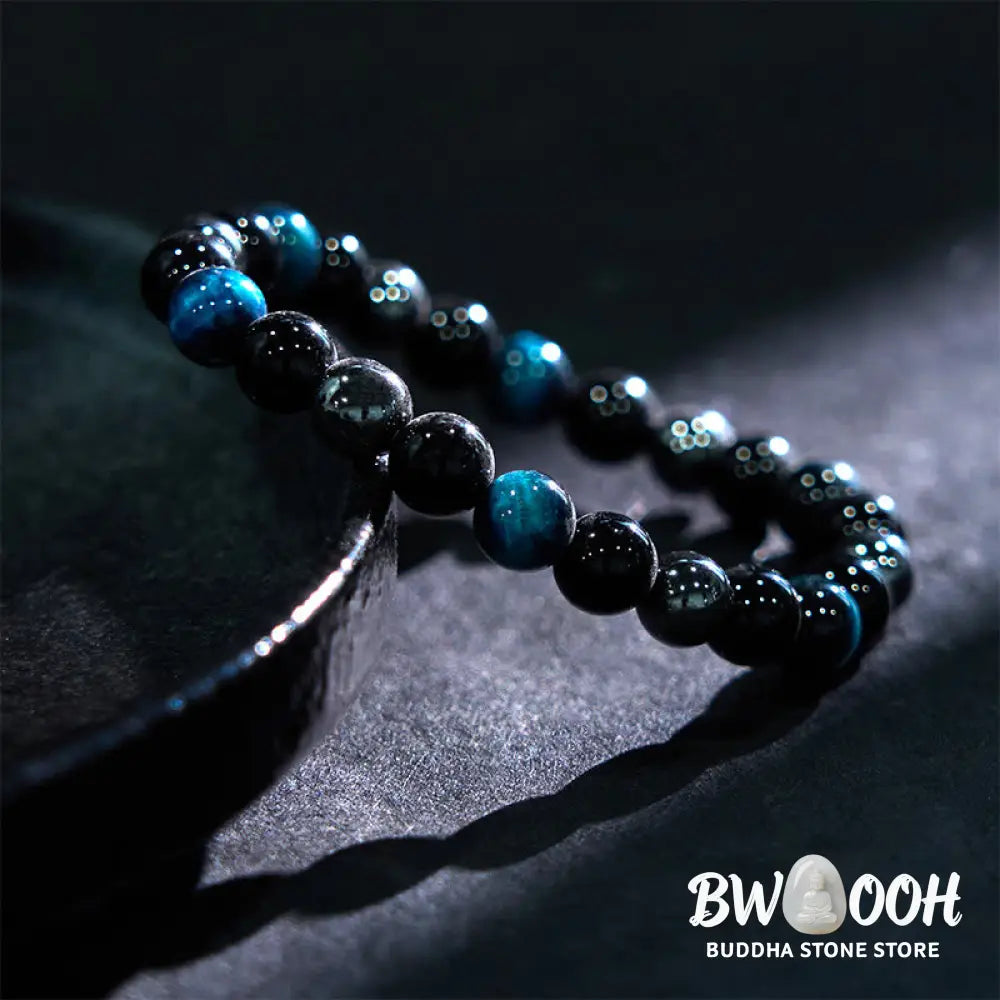 Buddha Stones Natural Tiger’s Eye Obsidian Hematite Positive Powerful Bracelet - BWOOOH - Bracelet