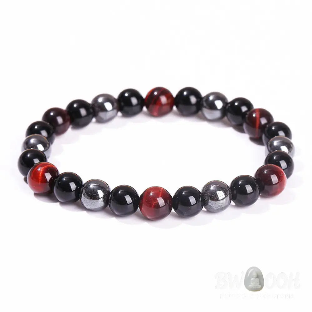 Buddha Stones Natural Tiger’s Eye Obsidian Hematite Positive Powerful Bracelet - BWOOOH - Bracelet