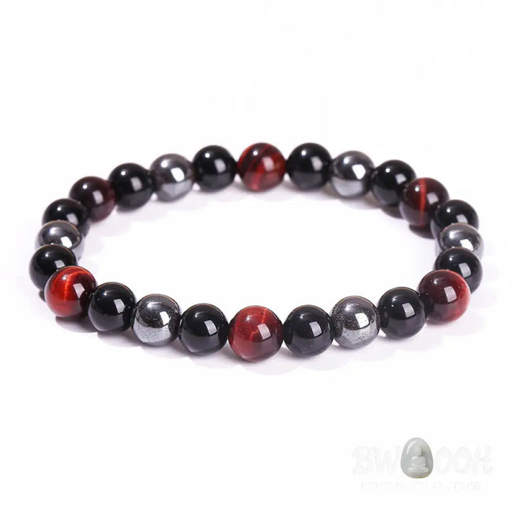 Buddha Stones Natural Tiger’s Eye Obsidian Hematite Positive Powerful Bracelet - BWOOOH - Bracelet