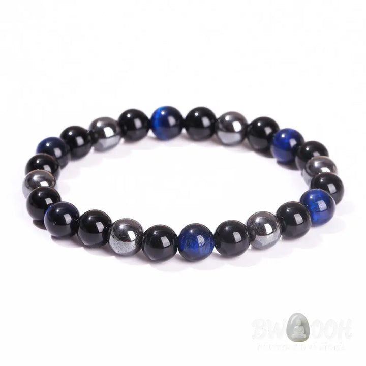 Buddha Stones Natural Tiger’s Eye Obsidian Hematite Positive Powerful Bracelet - BWOOOH - Bracelet