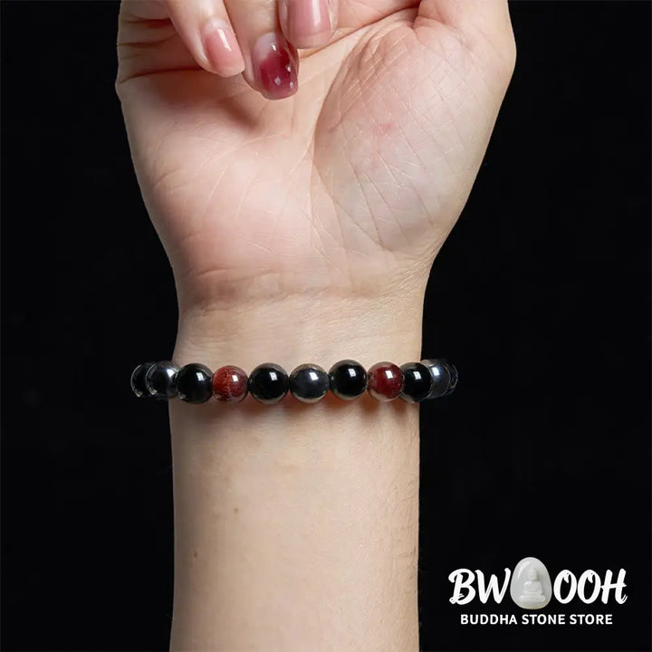Buddha Stones Natural Tiger’s Eye Obsidian Hematite Positive Powerful Bracelet - BWOOOH - Bracelet