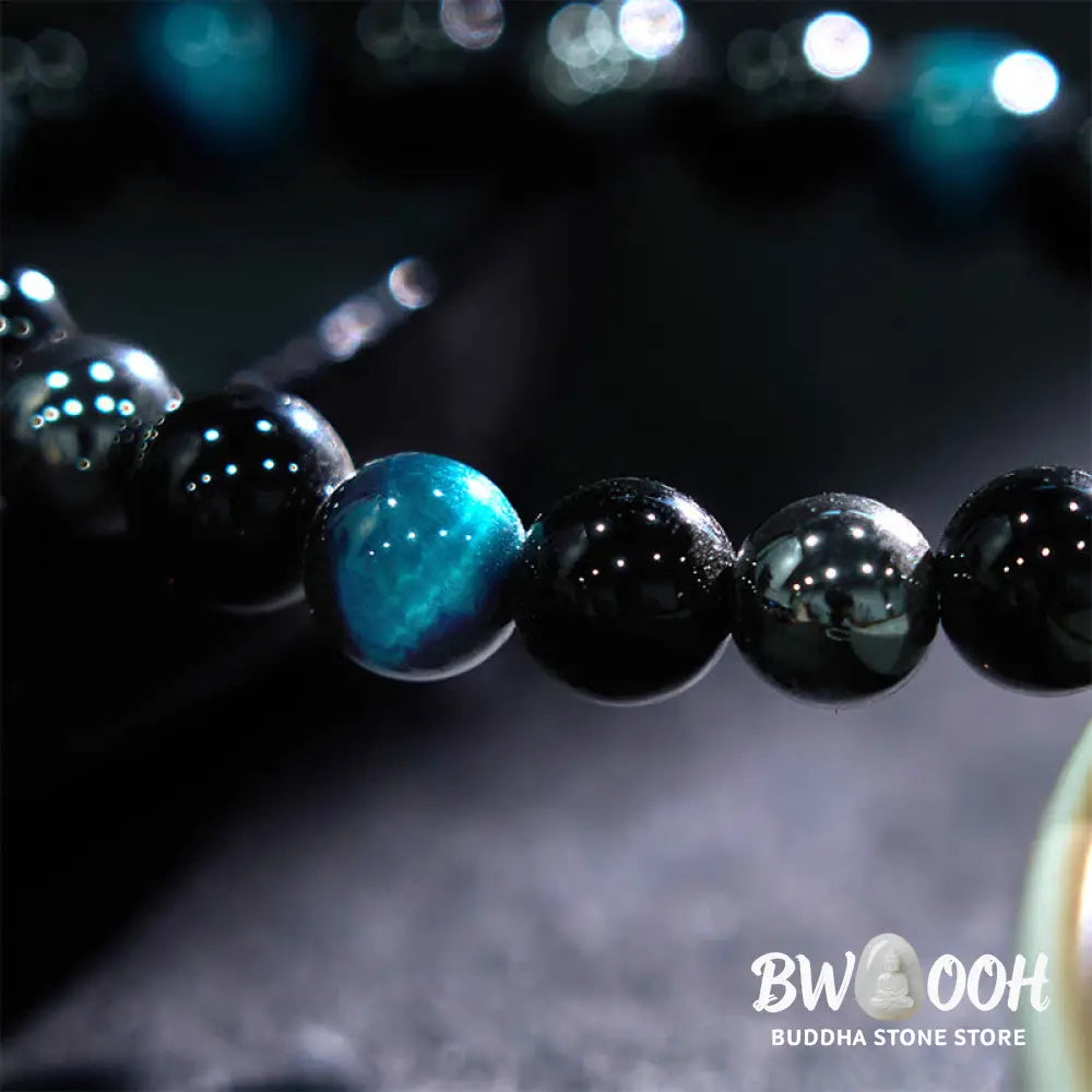 Buddha Stones Natural Tiger’s Eye Obsidian Hematite Positive Powerful Bracelet - BWOOOH - Bracelet