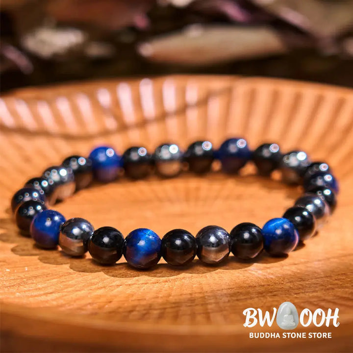 Buddha Stones Natural Tiger’s Eye Obsidian Hematite Positive Powerful Bracelet - BWOOOH - Bracelet