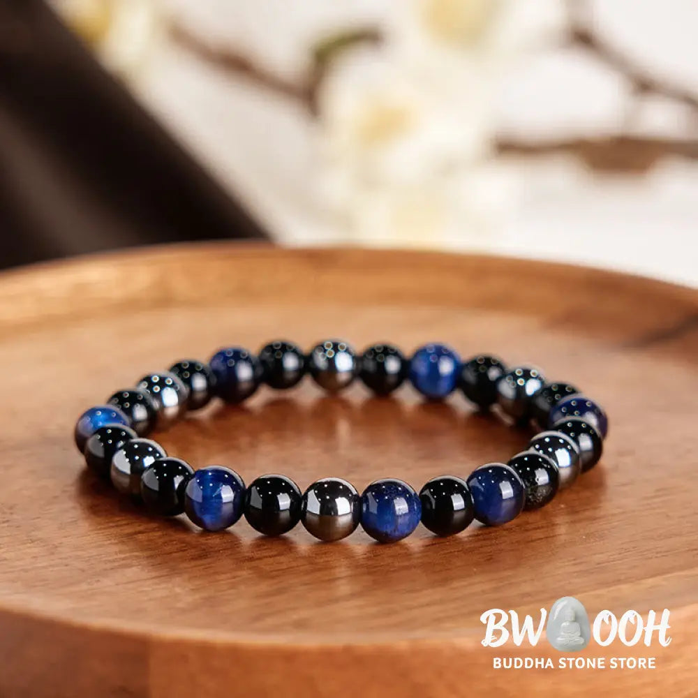 Buddha Stones Natural Tiger’s Eye Obsidian Hematite Positive Powerful Bracelet - BWOOOH - Bracelet