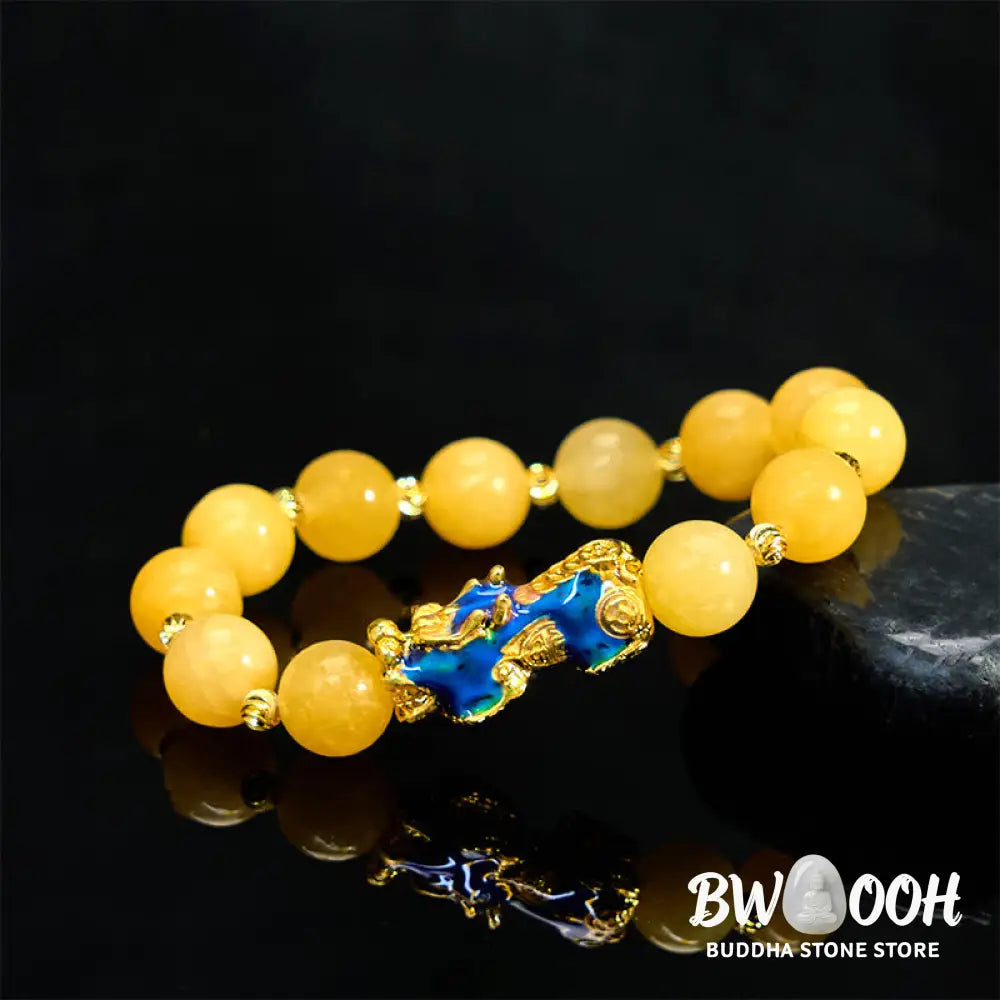 Buddha Stones Natural Topaz Color Change PiXiu Wealth Bracelet - BWOOOH - Topaz(Wrist Circumference 14-16cm) - Bracelet