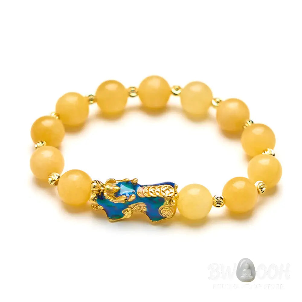 Buddha Stones Natural Topaz Color Change PiXiu Wealth Bracelet - BWOOOH - Topaz(Wrist Circumference 14-16cm) - Bracelet