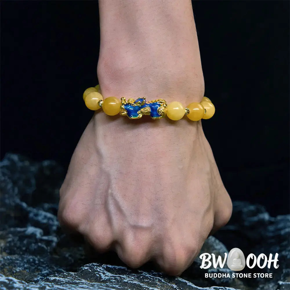 Buddha Stones Natural Topaz Color Change PiXiu Wealth Bracelet - BWOOOH - Topaz(Wrist Circumference 14-16cm) - Bracelet