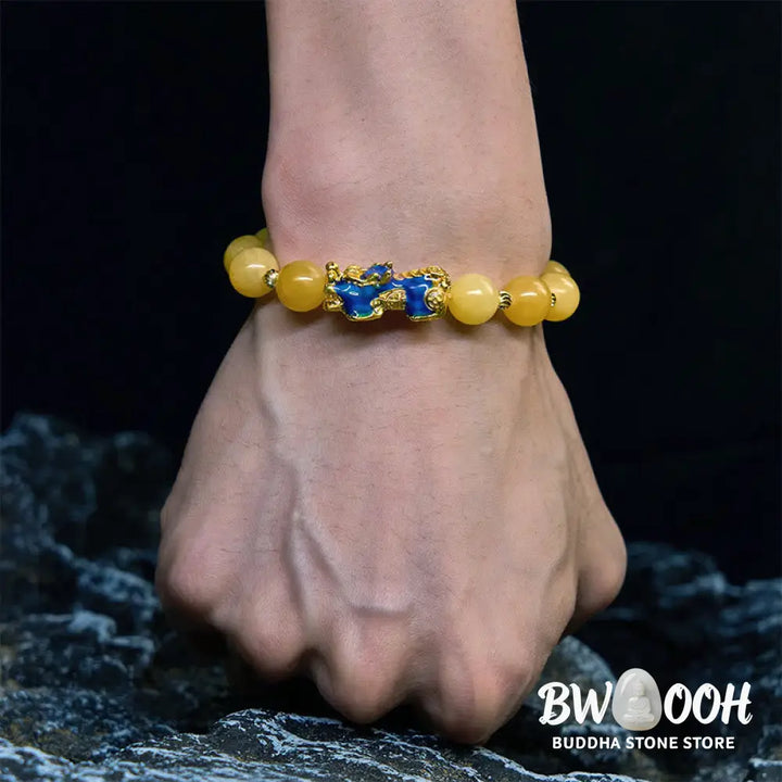 Buddha Stones Natural Topaz Color Change PiXiu Wealth Bracelet - BWOOOH - Topaz(Wrist Circumference 14-16cm) - Bracelet