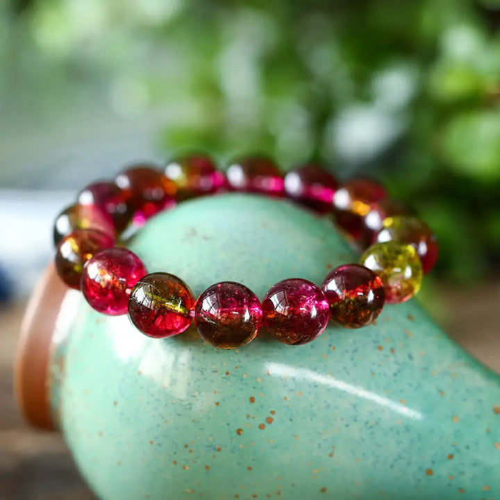 BWOOOH Natural Tourmaline Love Wisdom Bracelet 8mm crystal healing bracelet chakra healing anxiety relief