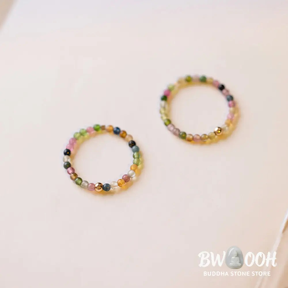 Buddha Stones Natural Tourmaline Positive Love Ring - BWOOOH - Ring