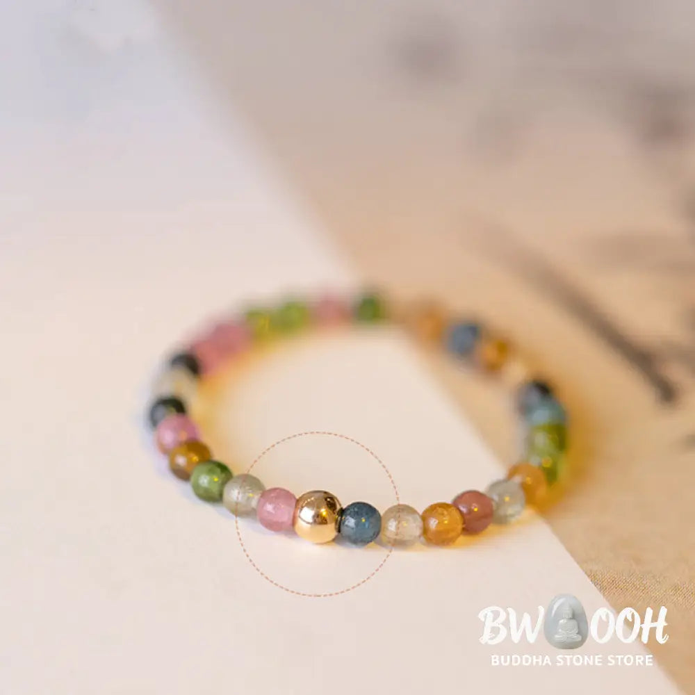 Buddha Stones Natural Tourmaline Positive Love Ring - BWOOOH - Ring