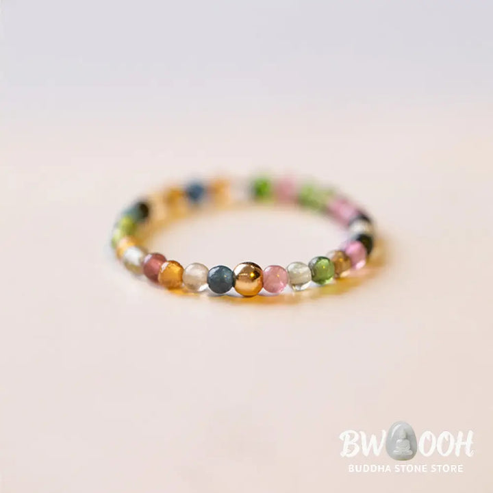 Buddha Stones Natural Tourmaline Positive Love Ring - BWOOOH - Ring