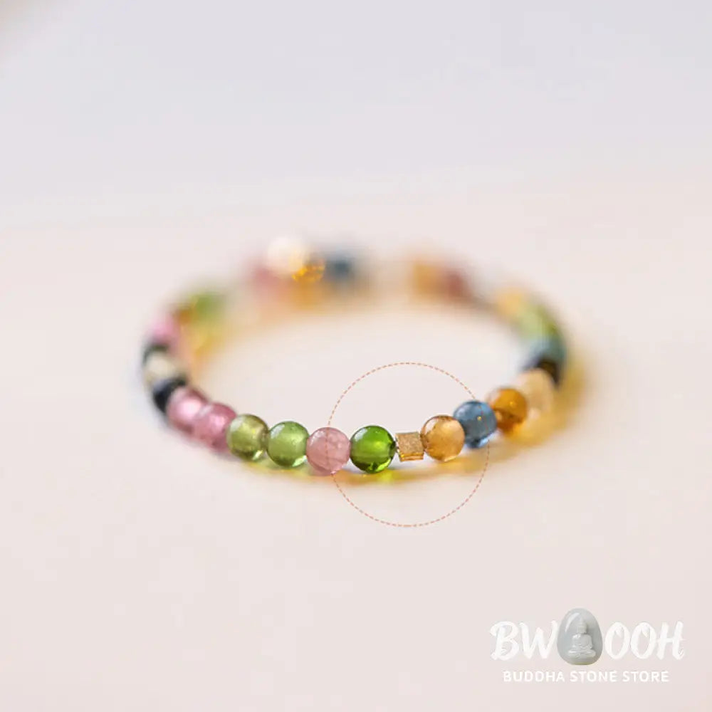 Buddha Stones Natural Tourmaline Positive Love Ring - BWOOOH - Ring