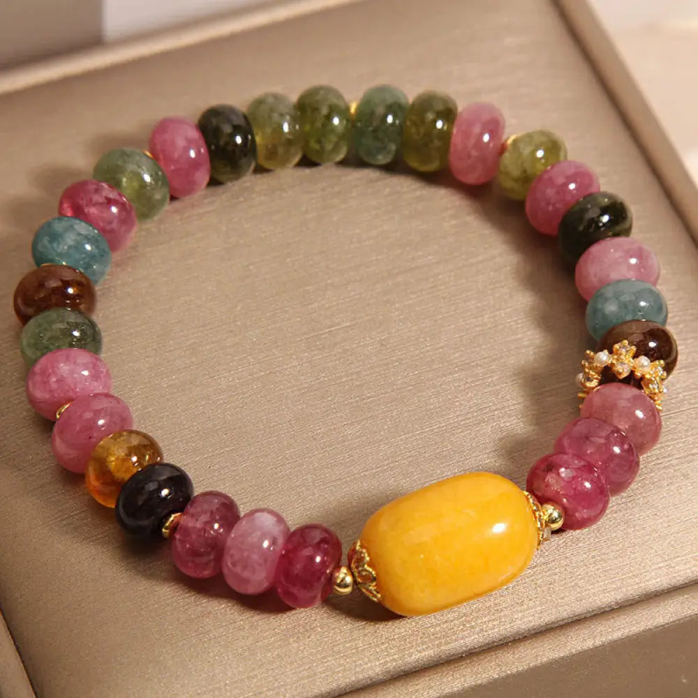 BWOOOH Natural Tourmaline Topaz Positive Bracelet - BWOOOH - Tourmaline(Wrist Circumference: 15-17cm) - Bracelet