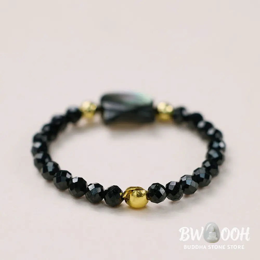 Buddha Stones Natural Tridacna Stone Lovely Cat 14K Gold Plated Blessing Ring - BWOOOH - Rings
