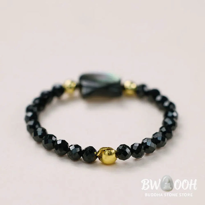 Buddha Stones Natural Tridacna Stone Lovely Cat 14K Gold Plated Blessing Ring - BWOOOH - Rings