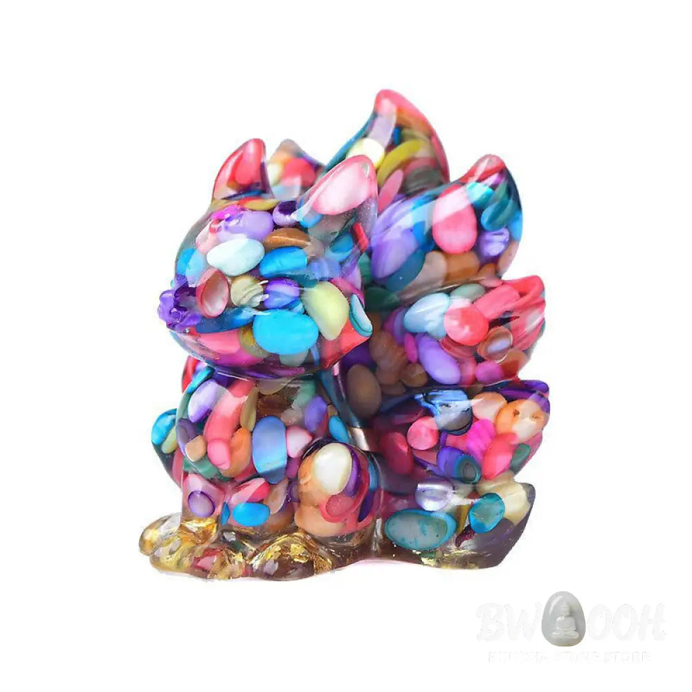 Buddha Stones Natural Various Crystal Strawberry Quartz Amethyst Nine Tailed Fox Protection Home Decoration