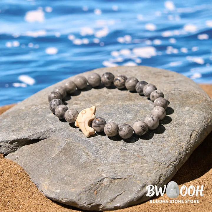 Buddha Stones Natural Various Stones Dolphin Spiritual Balance Bracelet - Bracelet