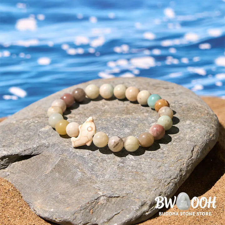 Buddha Stones Natural Various Stones Dolphin Spiritual Balance Bracelet - Bracelet