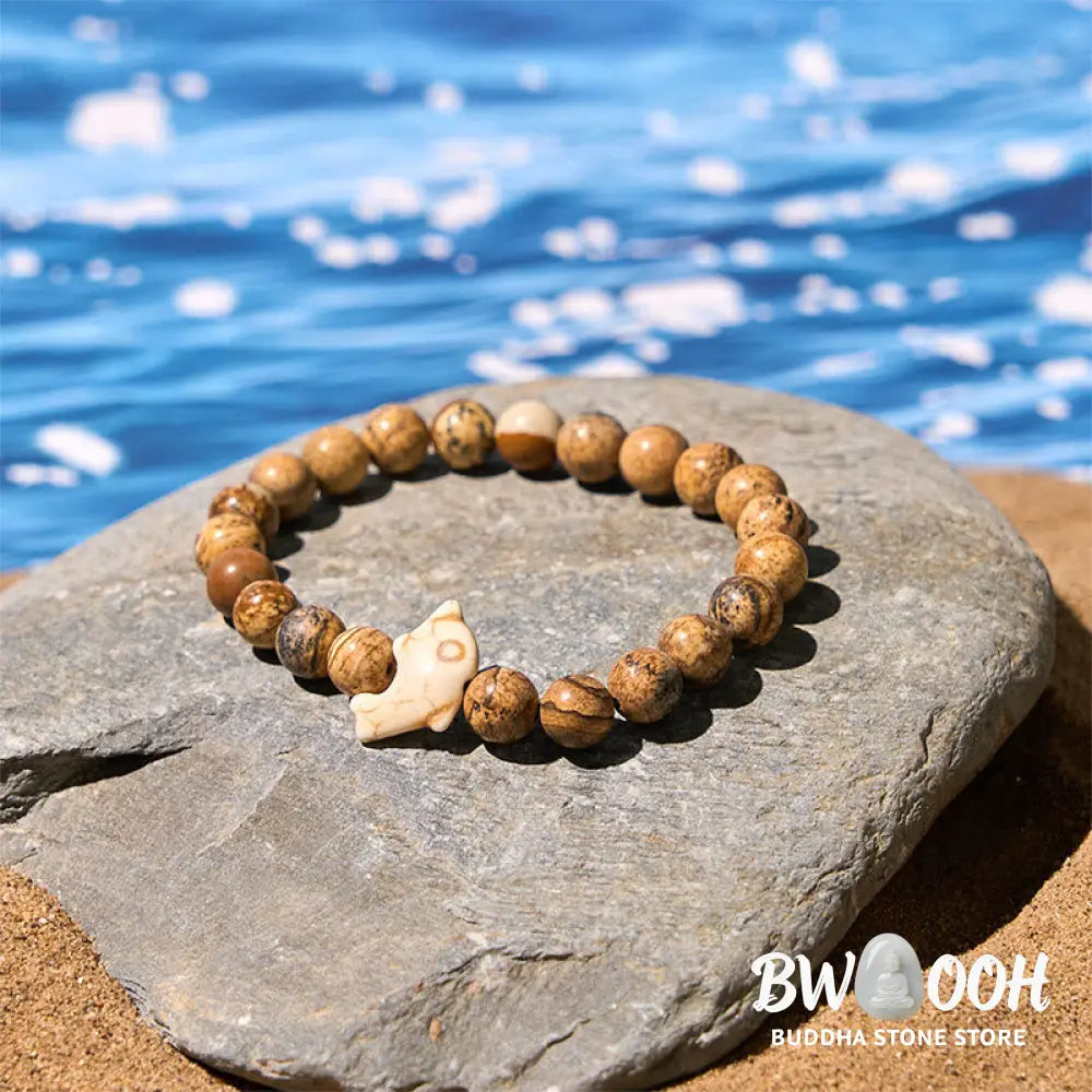 Buddha Stones Natural Various Stones Dolphin Spiritual Balance Bracelet - Bracelet