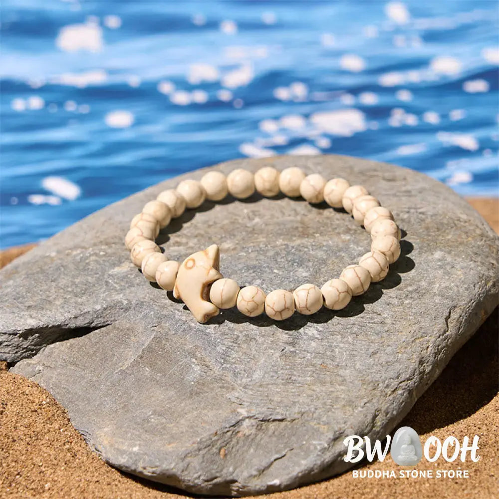 Buddha Stones Natural Various Stones Dolphin Spiritual Balance Bracelet - Bracelet