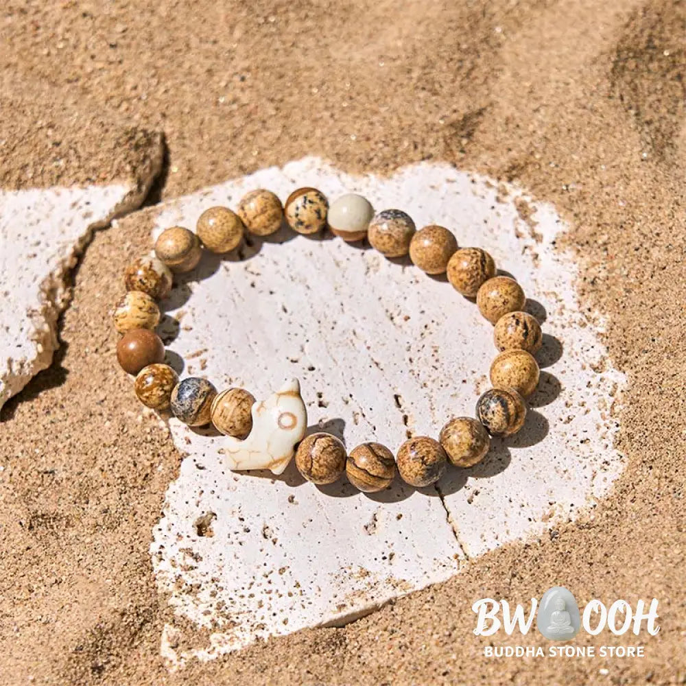 Buddha Stones Natural Various Stones Dolphin Spiritual Balance Bracelet - Bracelet