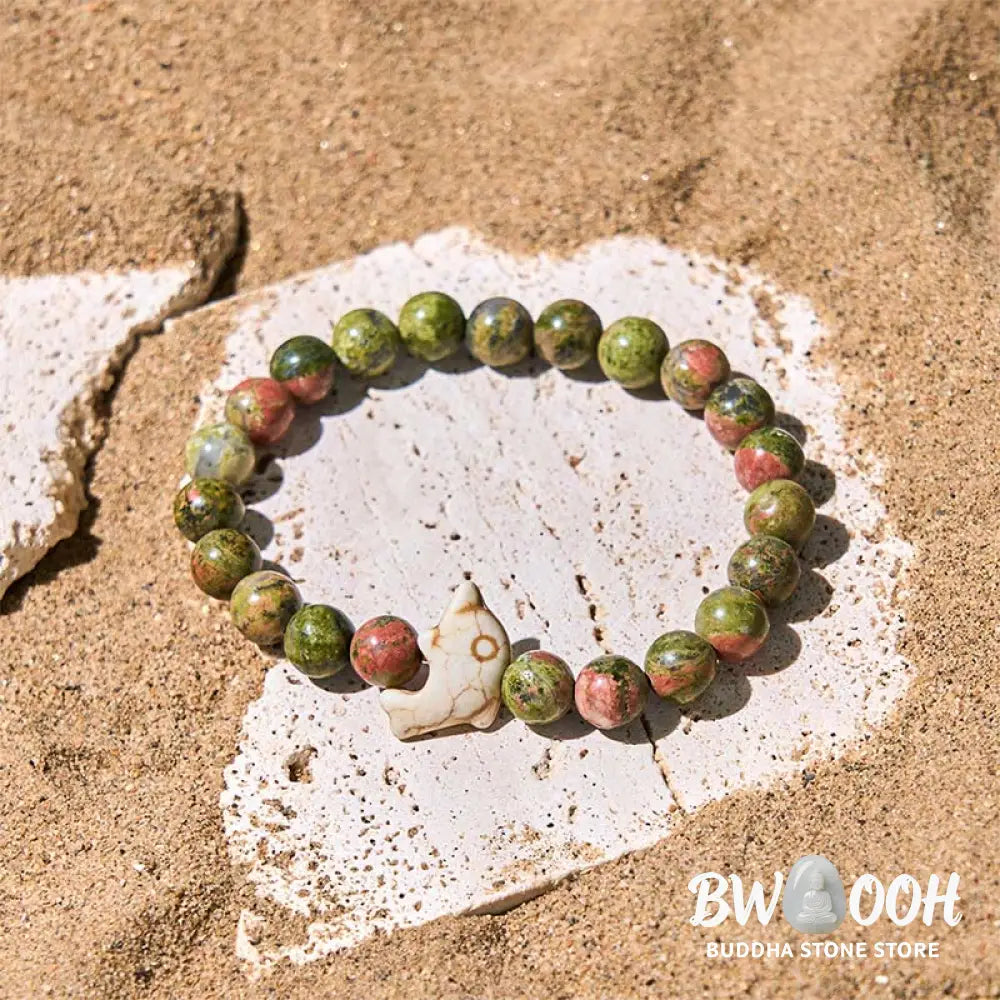Buddha Stones Natural Various Stones Dolphin Spiritual Balance Bracelet - Bracelet