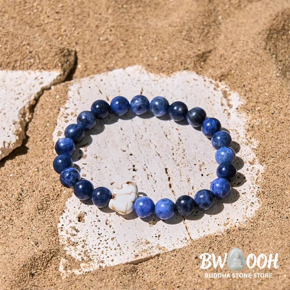 Buddha Stones Natural Various Stones Elephant Spiritual Strength Bracelet - Bracelet