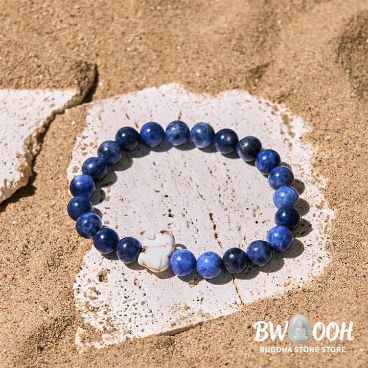 Buddha Stones Natural Various Stones Elephant Spiritual Strength Bracelet - Bracelet