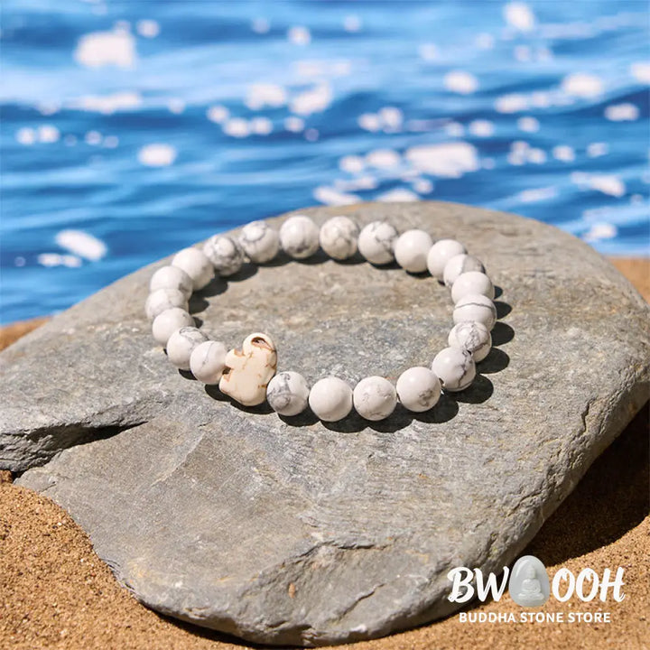 Buddha Stones Natural Various Stones Elephant Spiritual Strength Bracelet - Bracelet