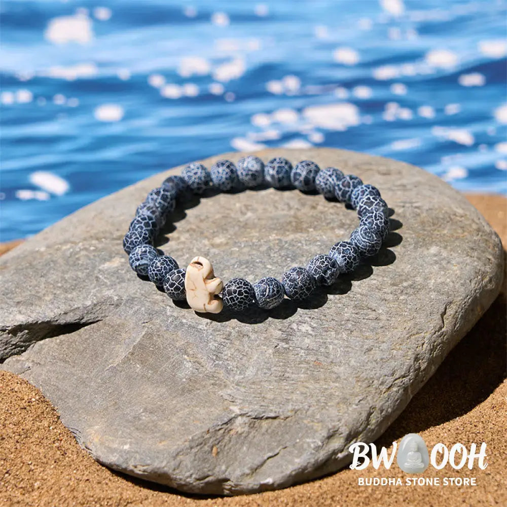 Buddha Stones Natural Various Stones Elephant Spiritual Strength Bracelet - Bracelet