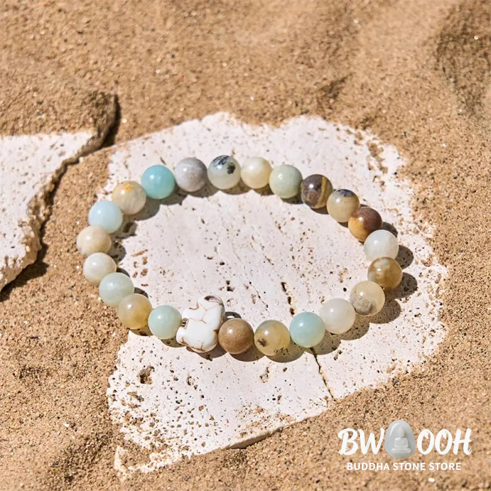 Buddha Stones Natural Various Stones Elephant Spiritual Strength Bracelet - Bracelet