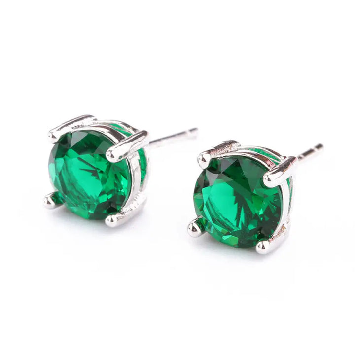 Buddha Stones Natural Various Gemstone Amethyst Love Earrings - Green Crystal - Earring