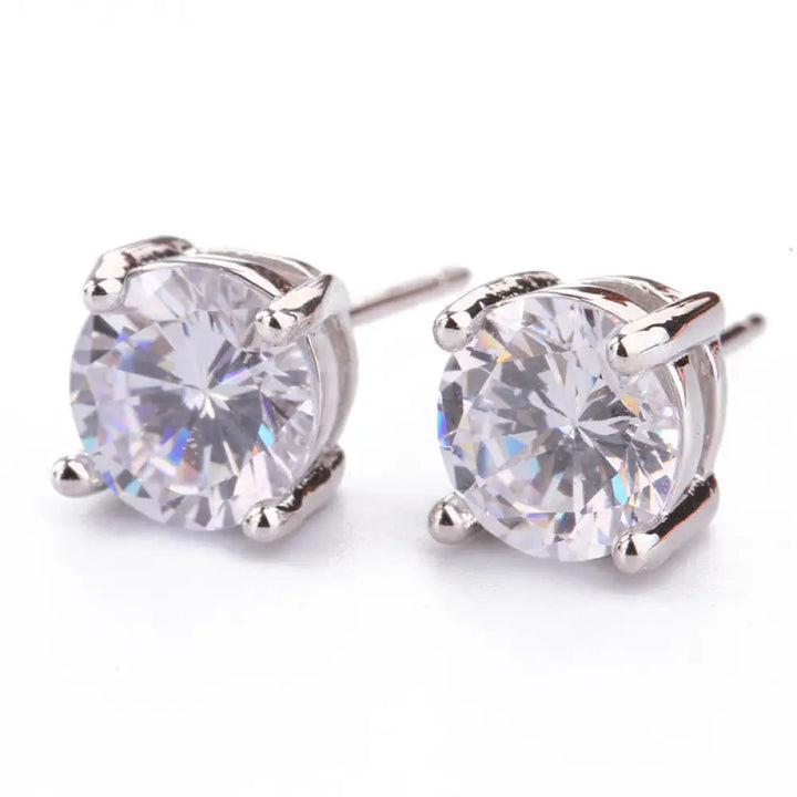Buddha Stones Natural Various Gemstone Amethyst Love Earrings - White Crystal - Earring