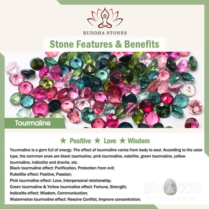 BWOOOH Natural Watermelon Tourmaline PiXiu Elephant Positive Triple Wrap Bracelet | spiritual healing bracelet