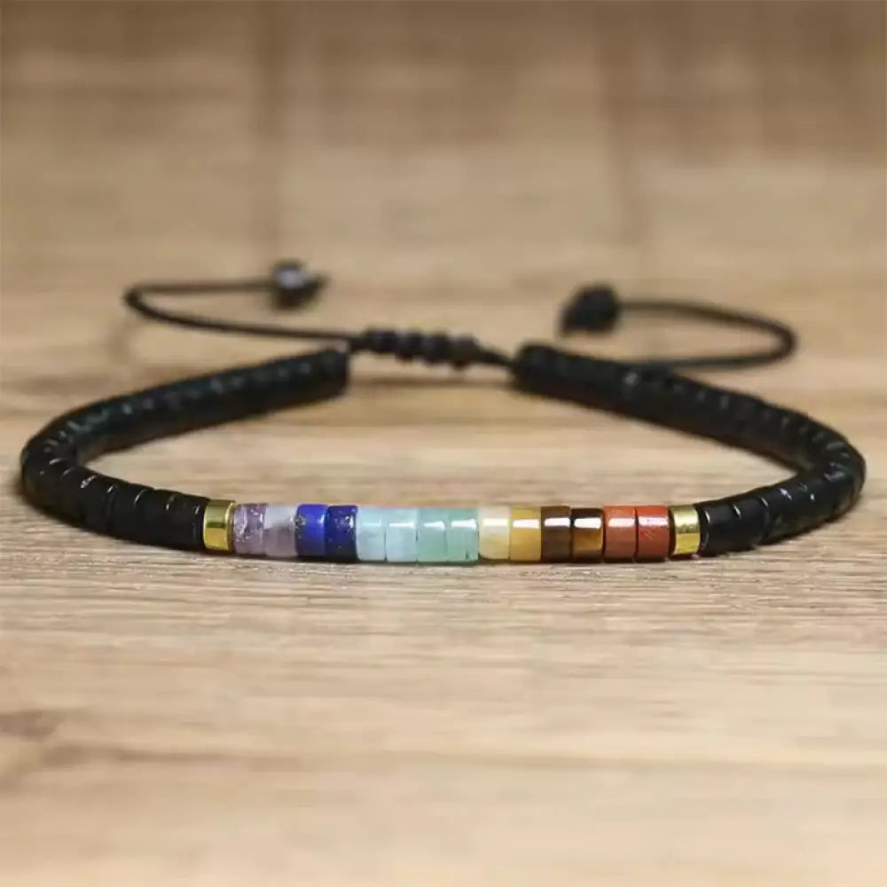 Buddha Stones Natural White Crystal Black Onyx Clarity Spacer Bead Bracelet - BWOOOH - Black Onyx(Wrist Circumference