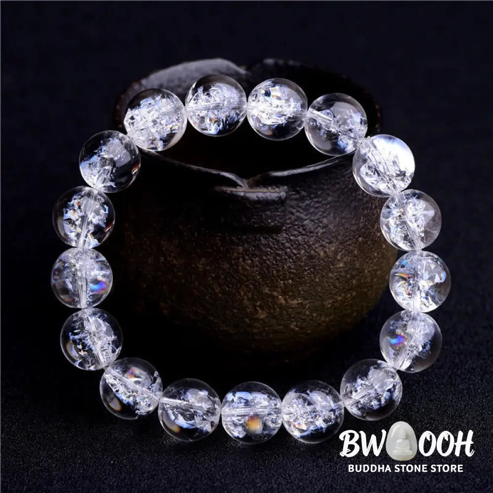 Buddha Stones Natural White Crystal Protection Healing Bracelet - Bracelet