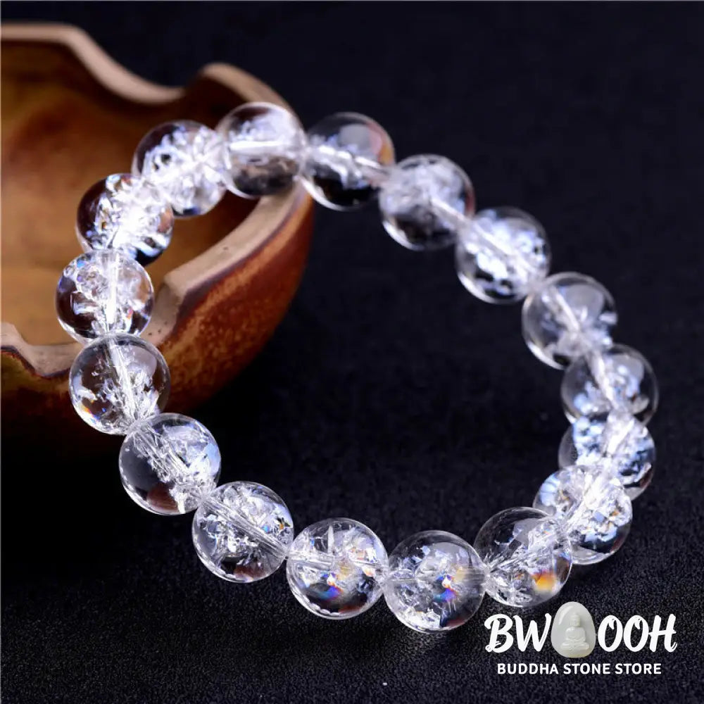 Buddha Stones Natural White Crystal Protection Healing Bracelet - Bracelet