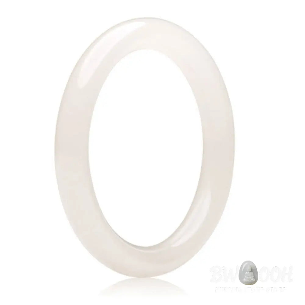 Buddha Stones Natural White Green Jade Luck Prosperity Bracelet Bangle - BWOOOH - Bracelet Bangle