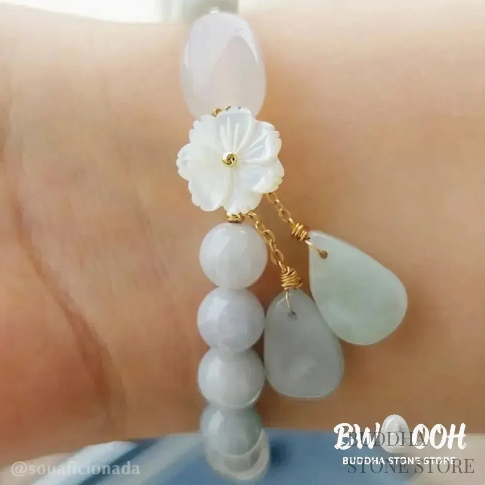 Buddha Stones Natural White Jade Luck Bracelet - BWOOOH - White Jade - Bracelet