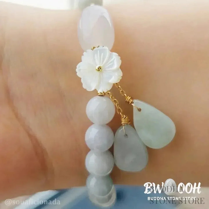 Buddha Stones Natural White Jade Luck Bracelet - BWOOOH - White Jade - Bracelet