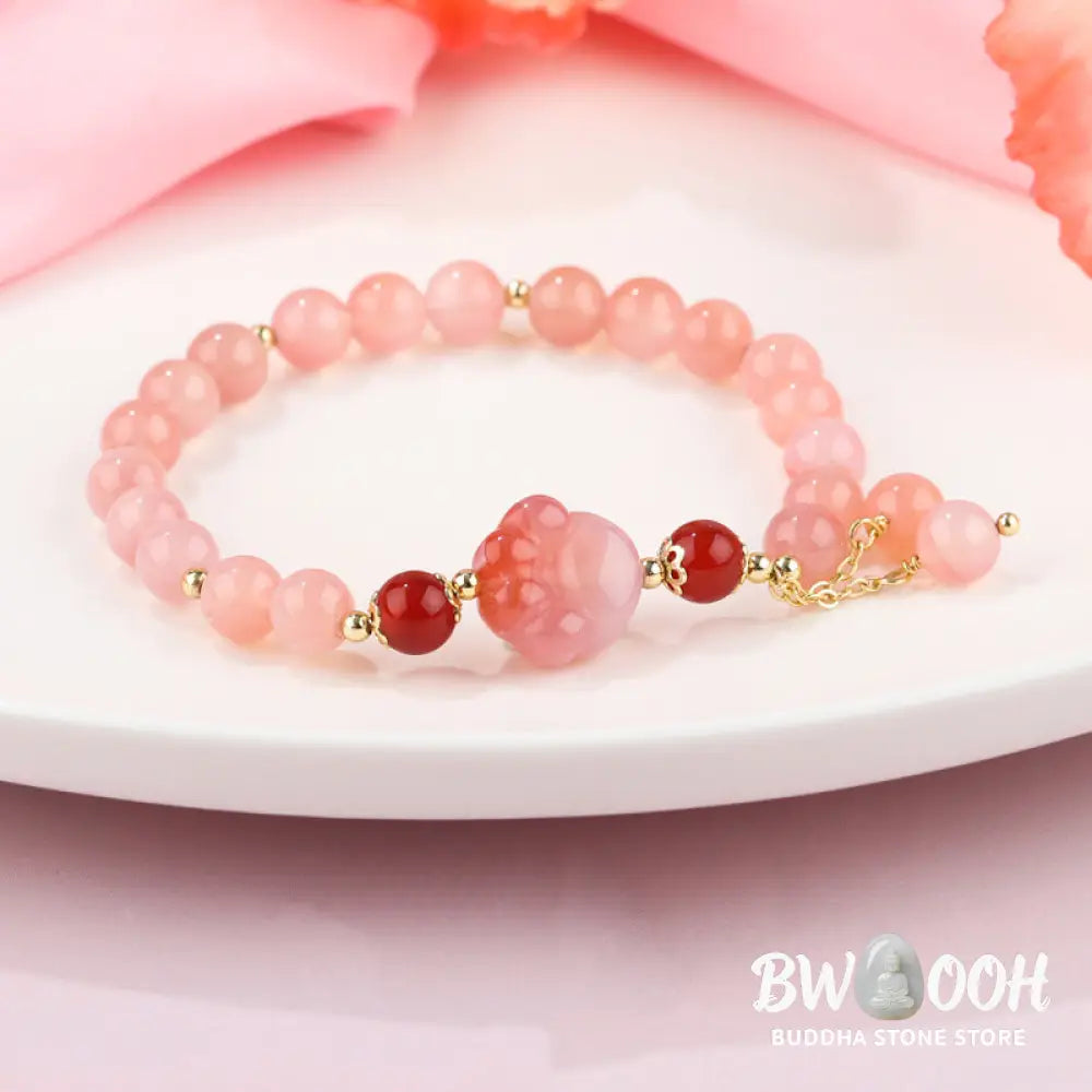 Buddha Stones Natural Yanyuan Agate Cat Claw Paw Positive Bracelet - BWOOOH - Yanyuan Agate(Wrist Circumference