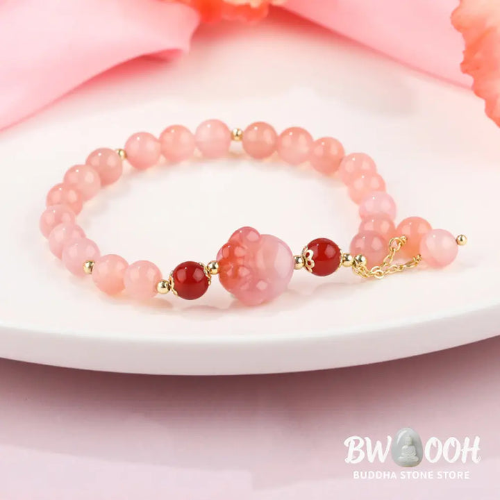 Buddha Stones Natural Yanyuan Agate Cat Claw Paw Positive Bracelet - BWOOOH - Yanyuan Agate(Wrist Circumference
