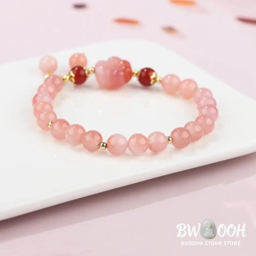 Buddha Stones Natural Yanyuan Agate Cat Claw Paw Positive Bracelet - BWOOOH - Yanyuan Agate(Wrist Circumference