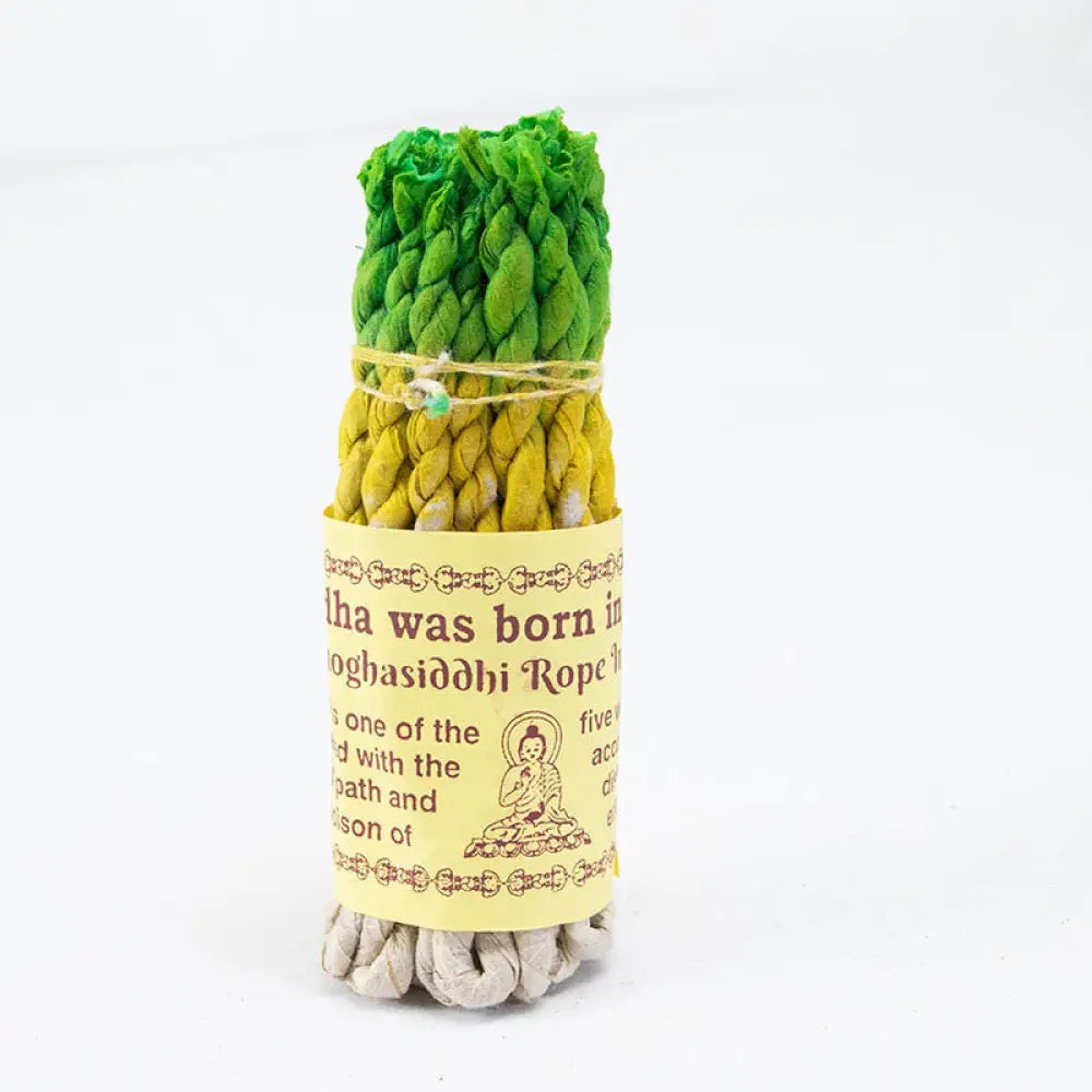 BWOOOH Nepal Rope Incense Purify Healing Meditation Incense - Green 25Pcs Incense(10cm/Stick) - Incense